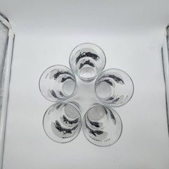 Federal Glass Co Set of 5 Antique Auto (Cadillac Ford Maxwell Packard) Tumblers