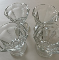 Anchor Hocking Tulip Ice Cream Sundae Dessert Parfait Glass Cups Set Of 4