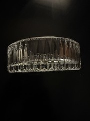 WATERFORD WINE / CHAMPAGNE COASTER, Cut Lead Crystal, 4 7/8″, RETIRED PIECE