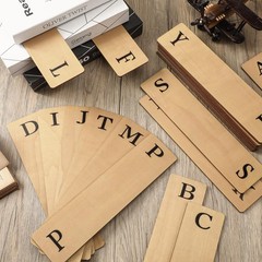 26 Pcs Library Alphabet Book Dividers Wooden Vinyl Record Dividers Organizer …