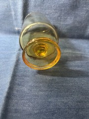 Vtg. Amber Glass Goblets, Set of 4, Whiskey, Cocktail Glasses, Vtg. Barware