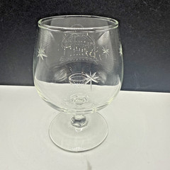 6 RARE Vintage Toyo Sasaki Brandy Glass Star Burst Etched MCM Atomic