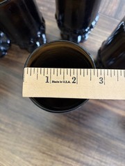 VTG MCM 9 Tiffin Franciscan Madeira Smoke Brown Footed Tumblers Iced Tea Glasses