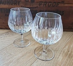 Pair of Rgoaska Miller Fine Crysteal SOHO 5 1/2″ Brandy Snifter Glasses