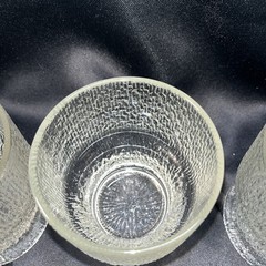 Indiana Glass Co Vintage “Crystal Ice “ Set Of 3