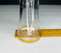Set MIKASA Jamestown Clear 24 KT Gold Trim Champagne Flute Blown Made in Austria