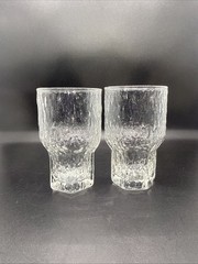 Set of 2 IITTALA Glass Finland – ASLAK 4″ JUICE GLASSES MCM