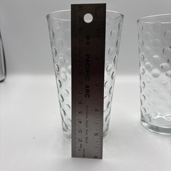 Vtg. Libbey Dimpled Polka Dot Cooler Glasses Tall Tumblers Set of 2 16 Oz.