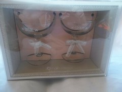 Vintage Anniversary Champagne Glasses Loves Remembrance By Heartline- Bin N