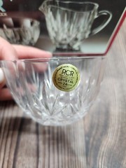 Royal Crystal Rock SUGAR & CREAM SET LINEA G Made in Italy Lead Crystal RCR