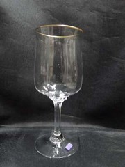 Lenox Intrigue Crystal, Gold Trim: Wine Glass, 6 3/8″, Reduced Price