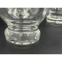 VTG Set of 4 Clear Glass Footed Brandy Cognac Whiskey Tumblers Barware
