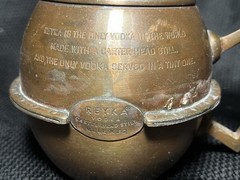 Vintage Reyka Vodka Copper Nautical Ship Porthole Cup Mug with Handle