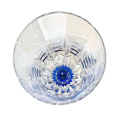 St George American Heritage Cobalt Blue Crystal Water Goblet 8″ T Discontinued