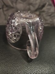 Set of 6 Vintage Lavender Pressed Crystal Punch Cups