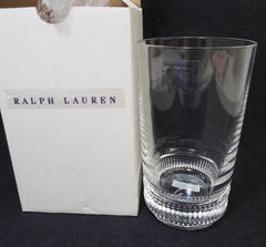 NEW Ralph Lauren BROUGHTON Crystal Highball Glass 2 Available NIB Vertical Cuts
