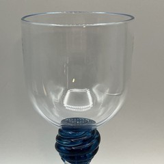 (1) Royal Crescent Red Wine Glass – Knop Twist Stemware BATH AQUA GLASS England