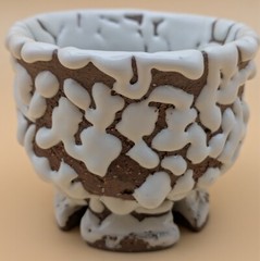 sake cup　”GUINOMI　HAGI-YAKI” All surface Oni Hagi　four-legged footring