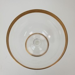 Set of 4 Italian Crystal w/Gold Encrusted Swag Rim Dessert Glasses 5.5″H X 4.5″W
