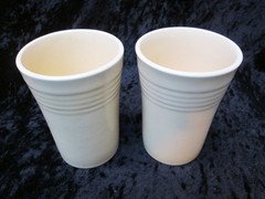 ONE Vintage Original OLD IVORY FIESTA Juice Tumbler 3 1/2″