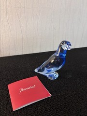 Sky Blue Parrots In Baccarat Crystal