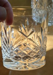 SET 2 EDINBURGH CRYSTAL OLD FASHIONED Whisky Tumbler Glass Star of Edinburgh