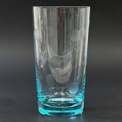 VTG Waterford Marquis Crystal GREEN POLKA DOT Highball Glass 6 3/8″