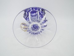 Vintage Ajka Arabella Handmade Bohemian Crystal Cut to Clear Iced Tea Goblets