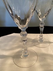 SET OF 4- Vintage Fostoria NIAGARA 6026 WATER Glasses 7 5/8″ Wavy Optic