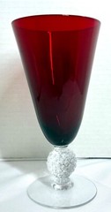Morgantown Golf Ball Ruby Red Iced Tea Glass 12oz Footed