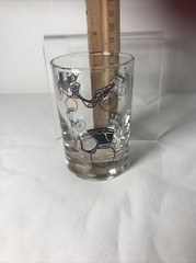 Vintage Libby Replacement Black /Gold Horseless Carriage 1950’s 4oz Juice Glass