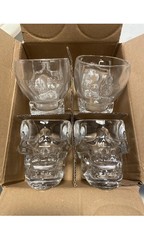 crystal head vodka Cocktail Glasses – Set Of 4 Glasses – New – Dan Ackroyd
