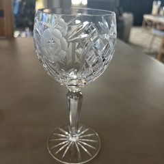 Set of 5 VEGA Fine Crystal Water Goblets / Wine Glasses by American Cut