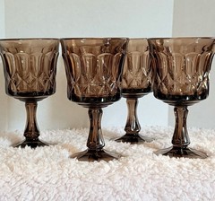 Noritake Perspective Amethyst Water Tea Glasses Set Of 4 Vintage MCM Tumblers