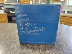 Set of 4 Crystal Wine Glasses Stemware – Towle Reflections Austria New In Box