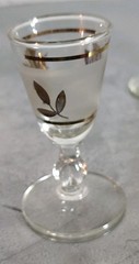 Vintage Libby » Golden Foliage Cordial Glasses
