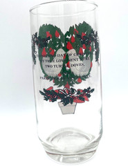 VTG Indiana Glass Pepsi 12 DAYS OF CHRISTMAS GLASS 2nd Day, Two Turtle Doves
