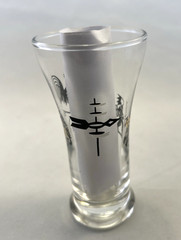Set of 6 Libbey Weathervane Glass Rooster Liquor Cocktail Glass 4 1/2 inch