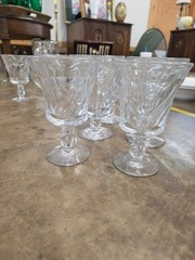 14 Fostoria Jamestown Crystal Swirl Footed Water Goblet 8 oz