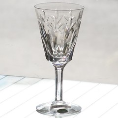 STUART ABBEY Sherry 4.75″ tall Crystal Mouth Blown NEW NEVER USED made England