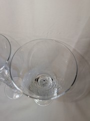 Z Gallerie Glass ZGG1/ Pier 1 Captured Mouth Clear Wine Goblets 9 in Set of 4
