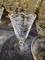 Vintage Fostoria Romance Etched Crystal Glassware 100 Piece Set – Excellent Cond