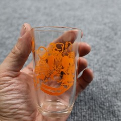Vintage 1951 Welch’s Kids Cartoon Glass & Orange Parlor Scene Juice Tumblers