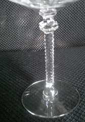 Rare Tall Champagne Stem 6″ cut crystal 1007 Libbey Rock Sharpe Floral OF