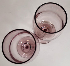 Libbey Premiere Plum Pink Wine Glasses – Set of 2 Vintage