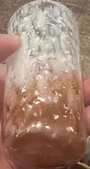 Antique? End of Day Spatter Glass Tumbler with Mica Inclusions