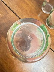 8 Federal Glass Coral Daisy Tumblers 4.75″ X 2.5″ MCM Lunch/Brunch /Juice