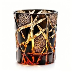 Luxury Whisky Brandy Crystal Glass Gentleman World Cup Tumbler Edo Tokyo Kiriko