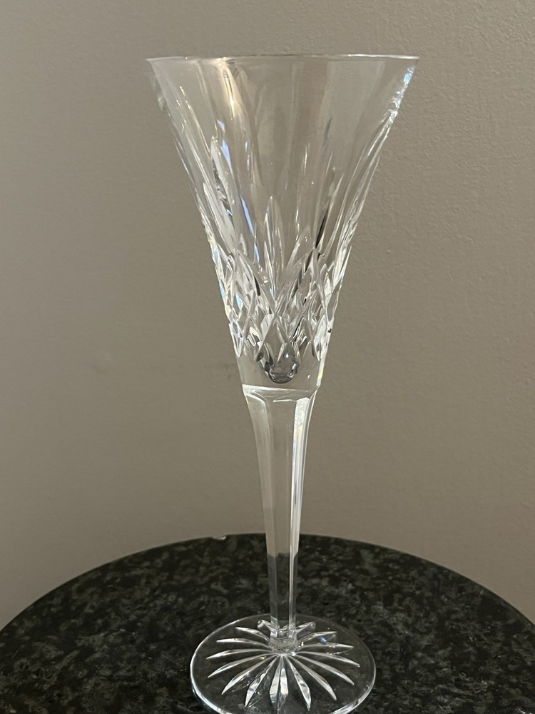 1 Waterford Lismore Champagne Toasting Flute Crystal Stem 9.25” Signed 1 pc
