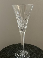 1 Waterford Lismore Champagne Toasting Flute Crystal Stem 9.25” Signed 1 pc